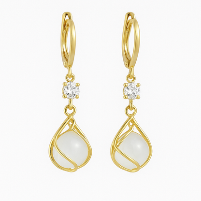 Retro Opal Drop Earrings 0