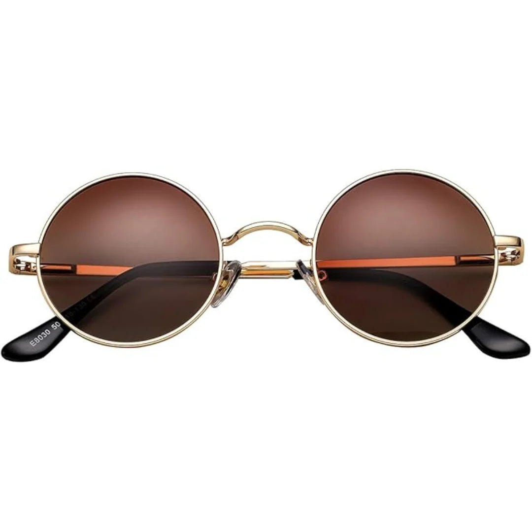Retro Round Polarized Sunglasses - Lenno 1