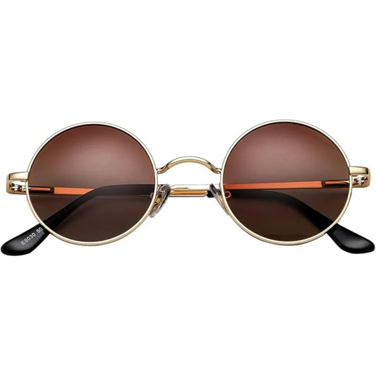 Retro Round Polarized Sunglasses - Lenno 1