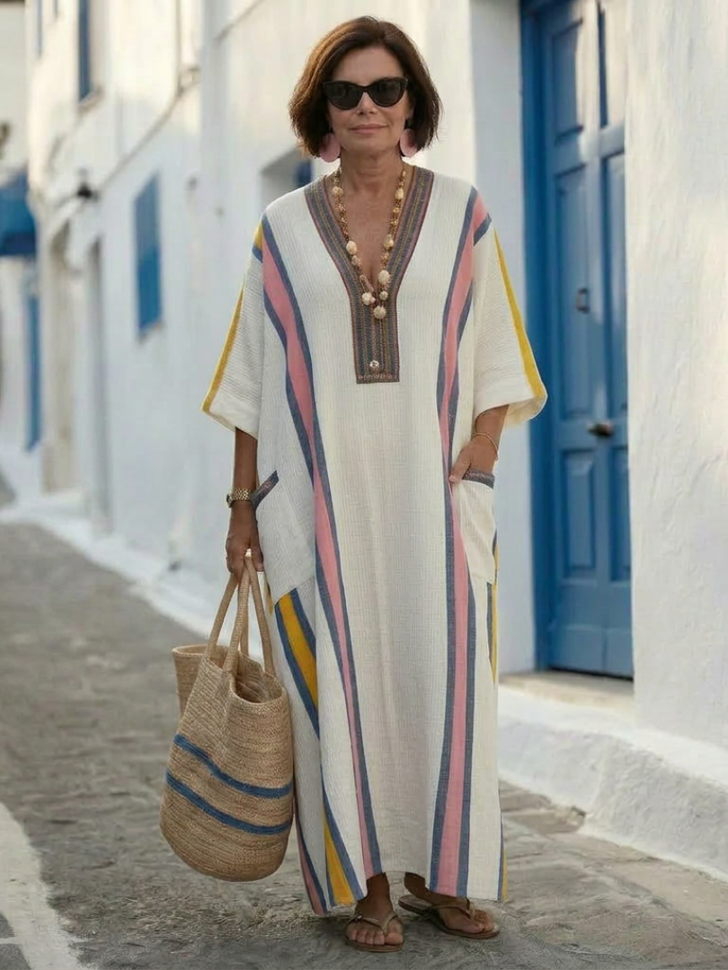 Riley | Women's V Neck Pocket Maxi Dress 5