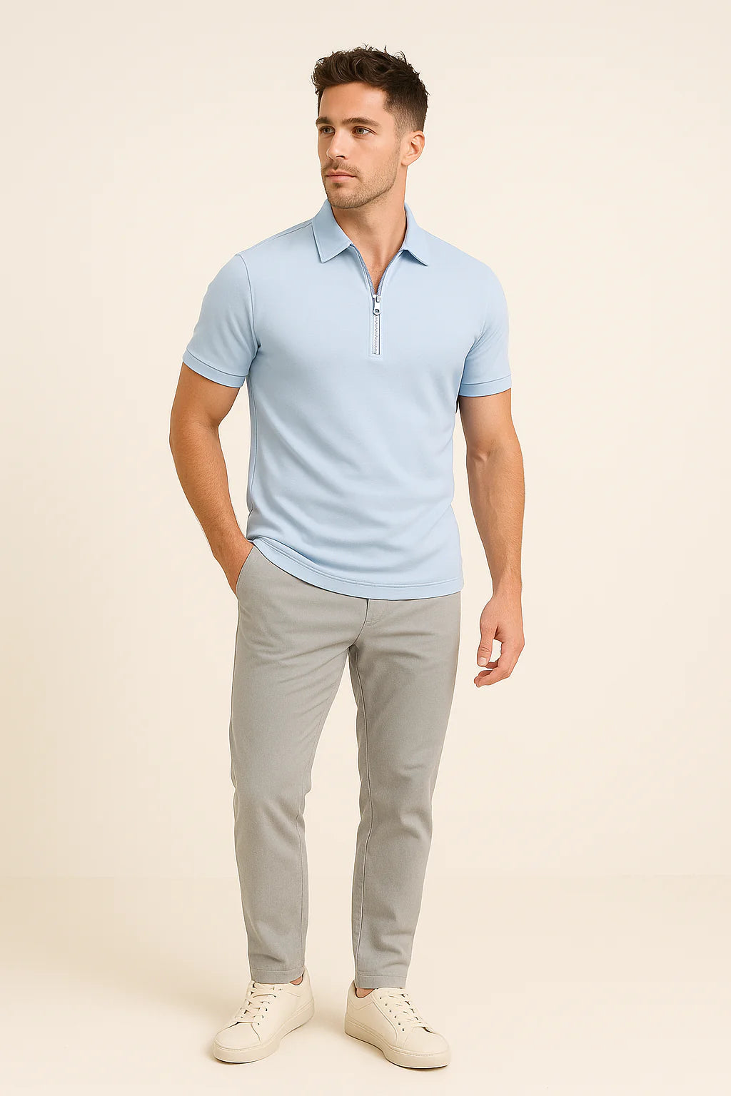 Robert Zip Polo Shirt – Slim Fit 0