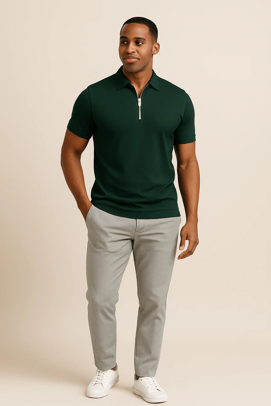 Robert Zip Polo Shirt – Slim Fit 4