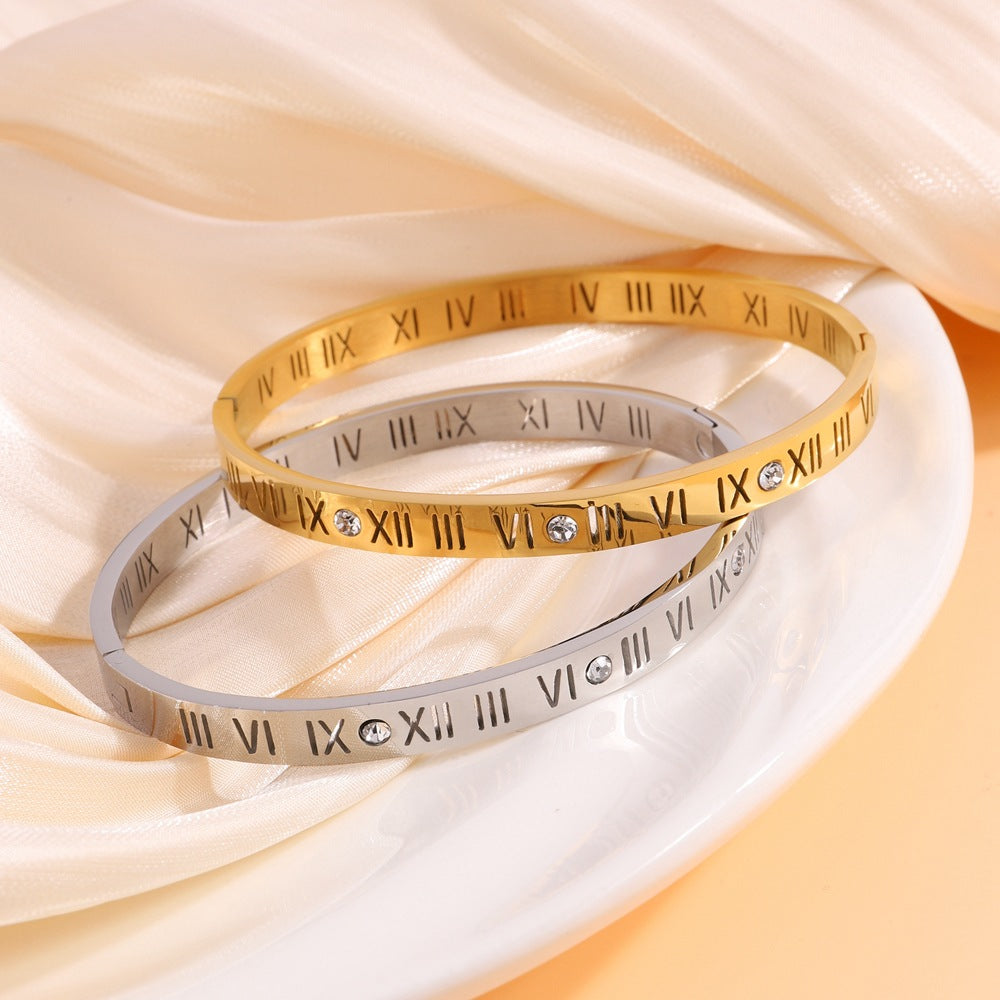 Roman Numeral Titanium Bracelet 4
