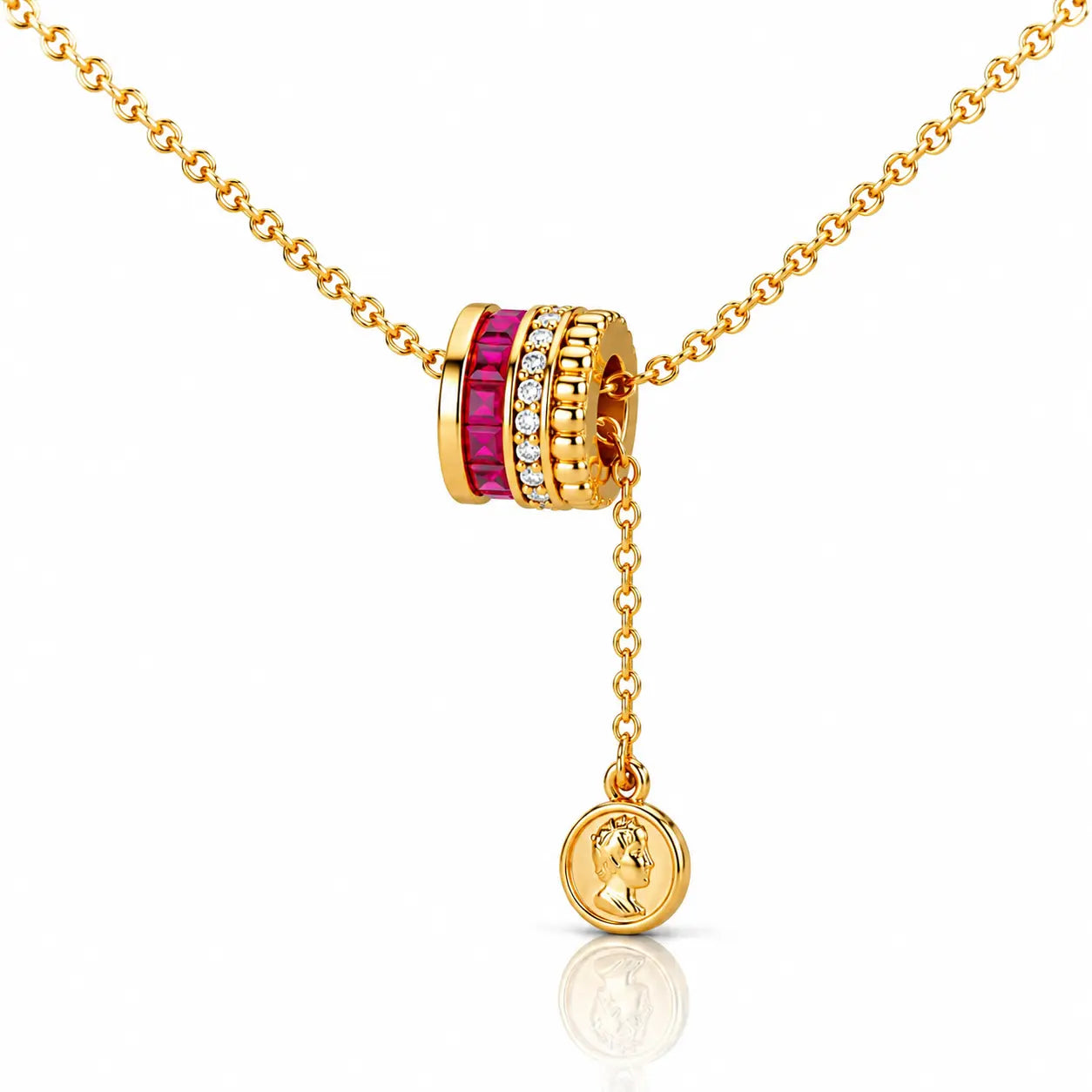 Royal Ruby Stack Set - 14K Gold Plated 3