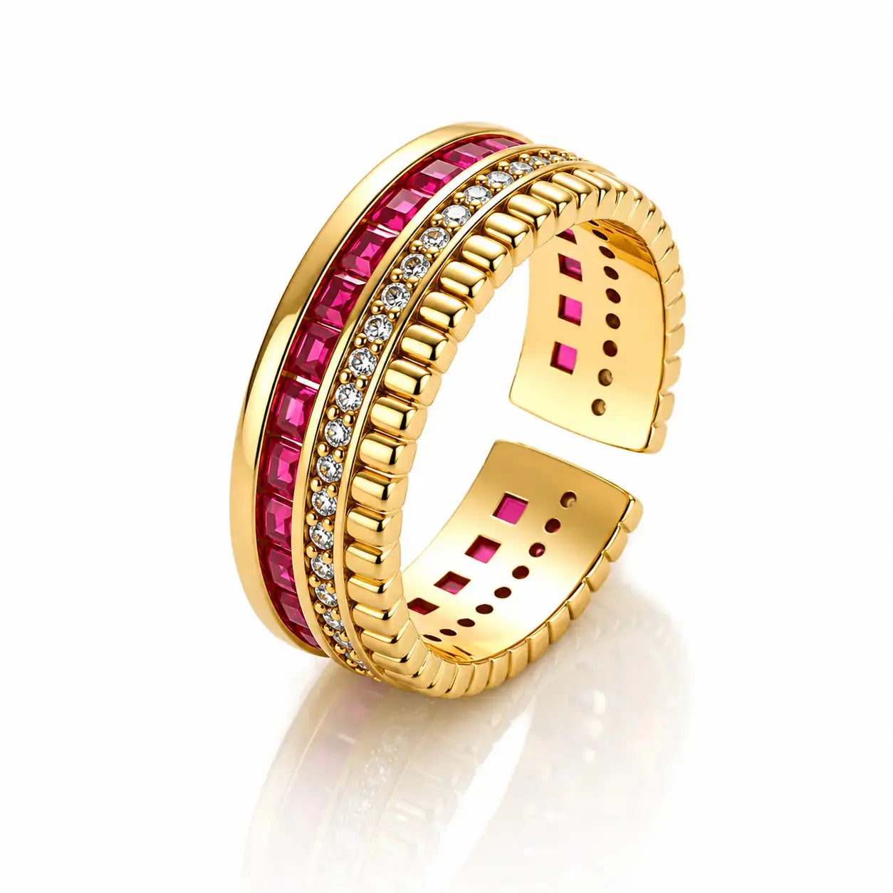 Royal Ruby Stack Set - 14K Gold Plated 4