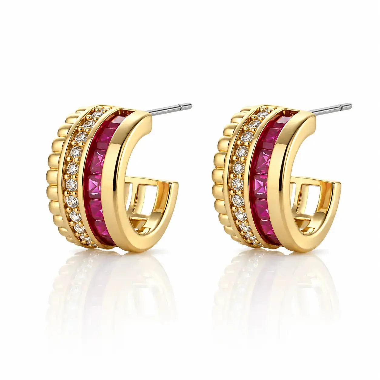 Royal Ruby Stack Set - 14K Gold Plated 5