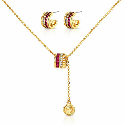 Royal Ruby Stack Set - 14K Gold Plated 6