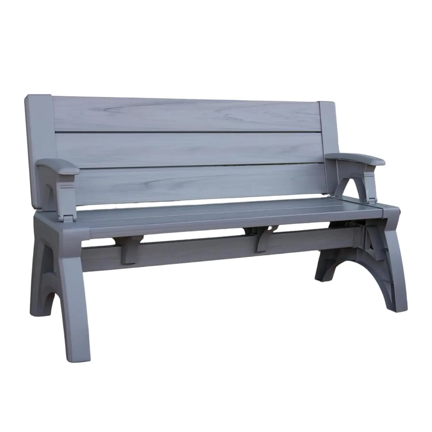 2-in-1 Convertible Bench Table Weather-Resistant Patio Furniture Yard Deck Garden Durable Easy Assembly 1pc, Custom
