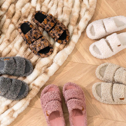 Cozy Chic Open-Toe House Slippers