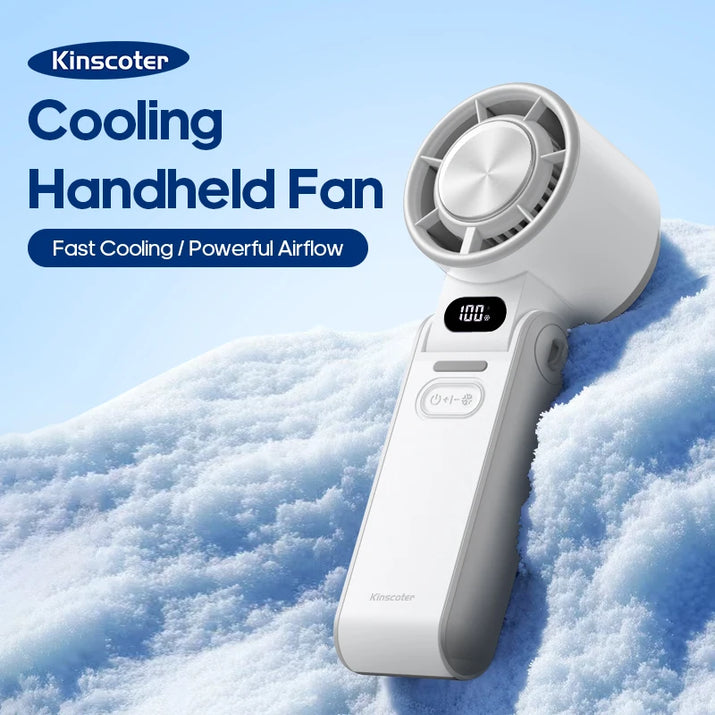Fan With Wind Portable High Speed Cooling Handheld Fan 3600mAh Rechargeable 100 Wind ...
