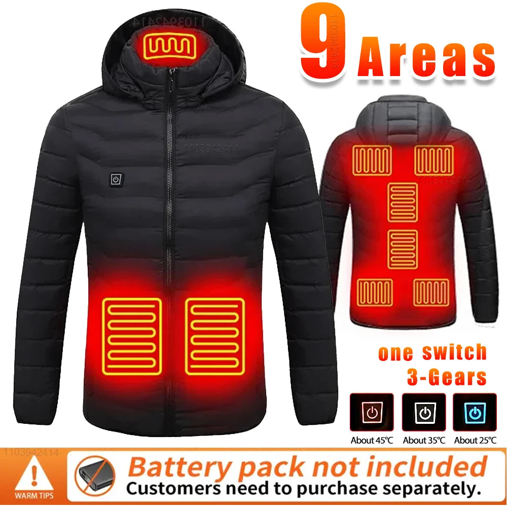 Heated Jacket | USB Heated Jacket with 9-Zone Heating Technology | Water-Resistant Design for Ultimate Warmth 3