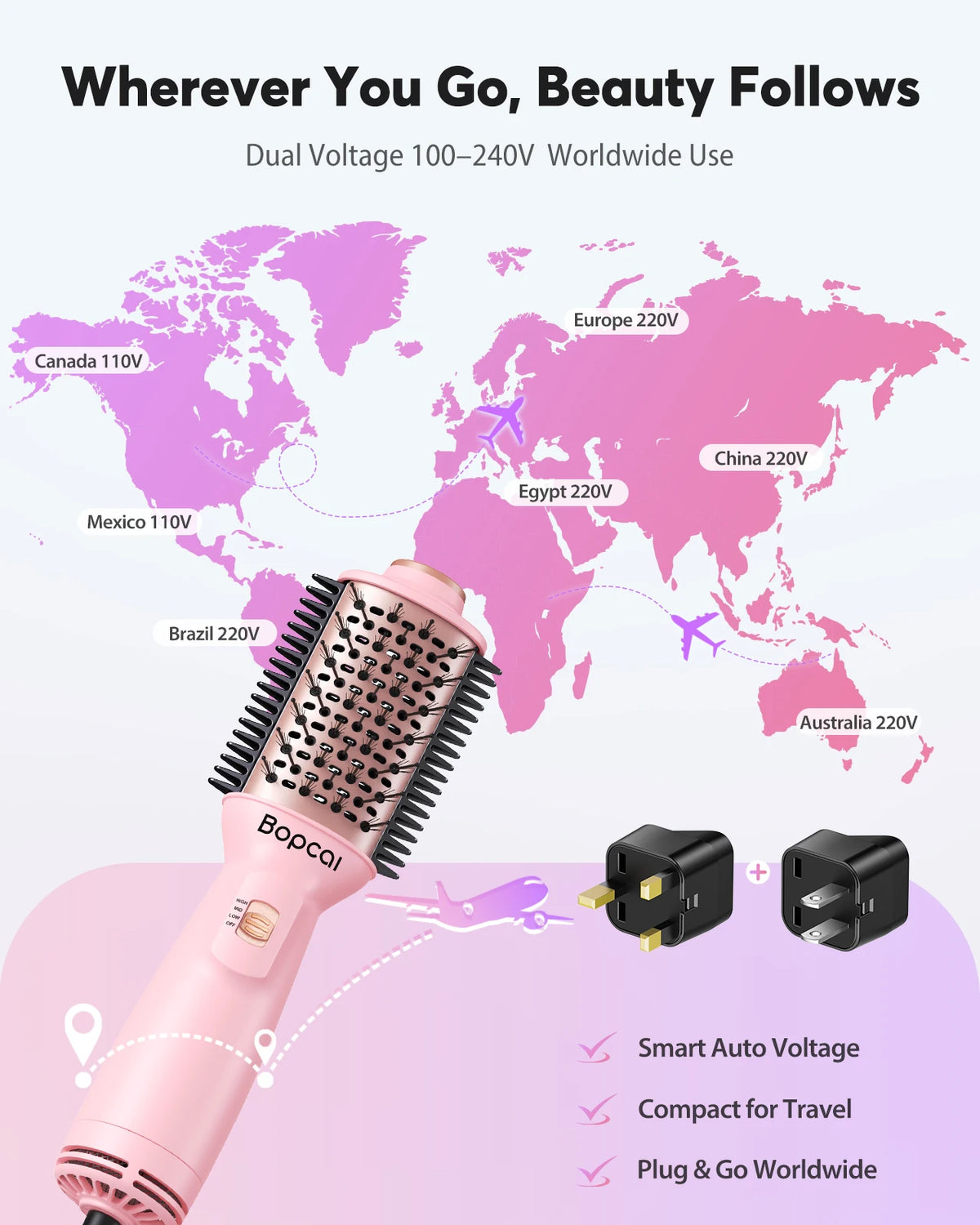 Travel-Ready All-in-One Hair Styler