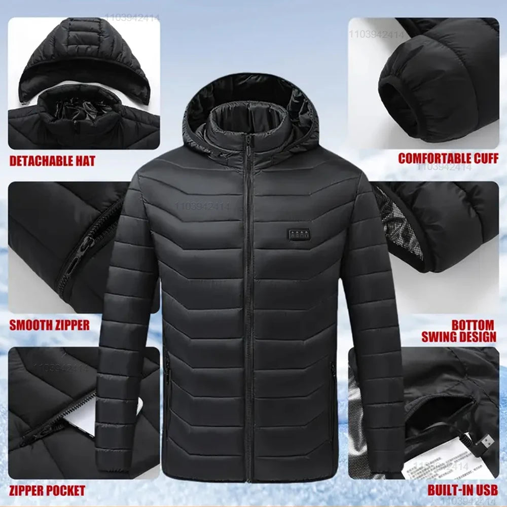 Heated Jacket | USB Heated Jacket with 9-Zone Heating Technology | Water-Resistant Design for Ultimate Warmth 9