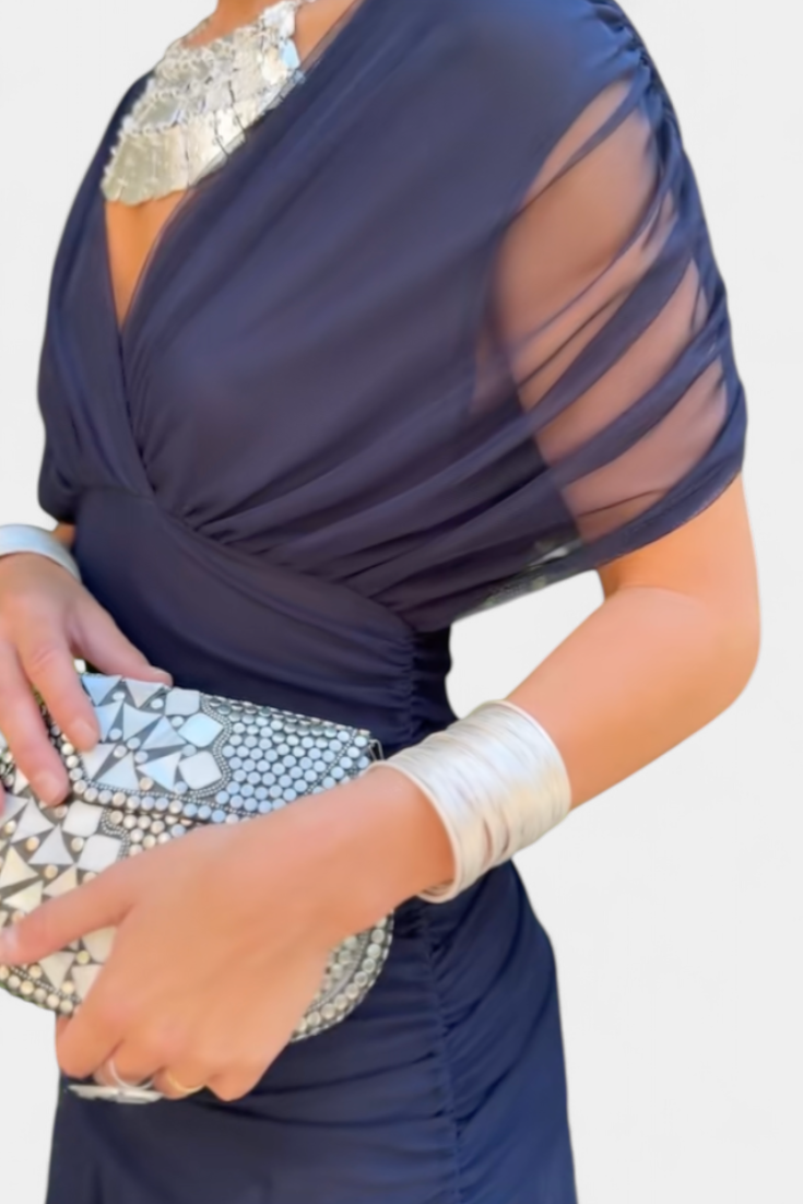 Sarah | Off Shoulder Chiffon Midi Dress 9