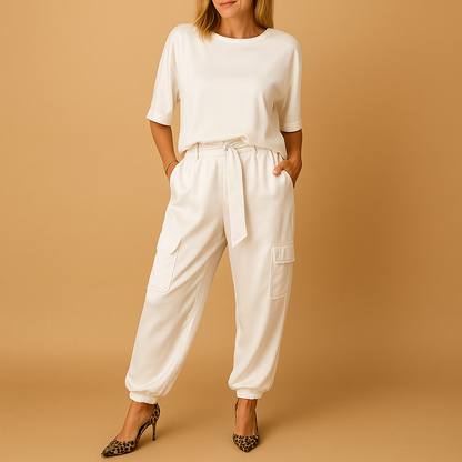 Satin two-piece set for women | Giselle 2