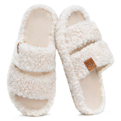 Cozy Chic Open-Toe House Slippers