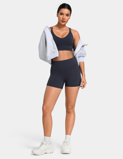 Sculptiva High Waisted No Front Seam Butt Scrunch 4'' Sports Short 1