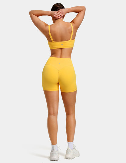 Sculptiva High Waisted No Front Seam Butt Scrunch 4'' Sports Short 7