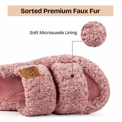 Cozy Chic Open-Toe House Slippers
