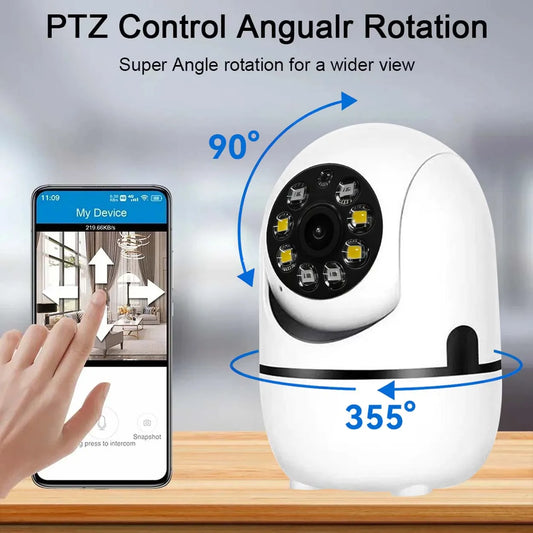 Securexpert 2K Smart Baby Monitor 360° PTZ Auto Tracking AI Sound Detection Color Night Vision Home Security Camera O-KAM Pro 3