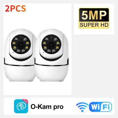Securexpert 2K Smart Baby Monitor 360° PTZ Auto Tracking AI Sound Detection Color Night Vision Home Security Camera O-KAM Pro 7