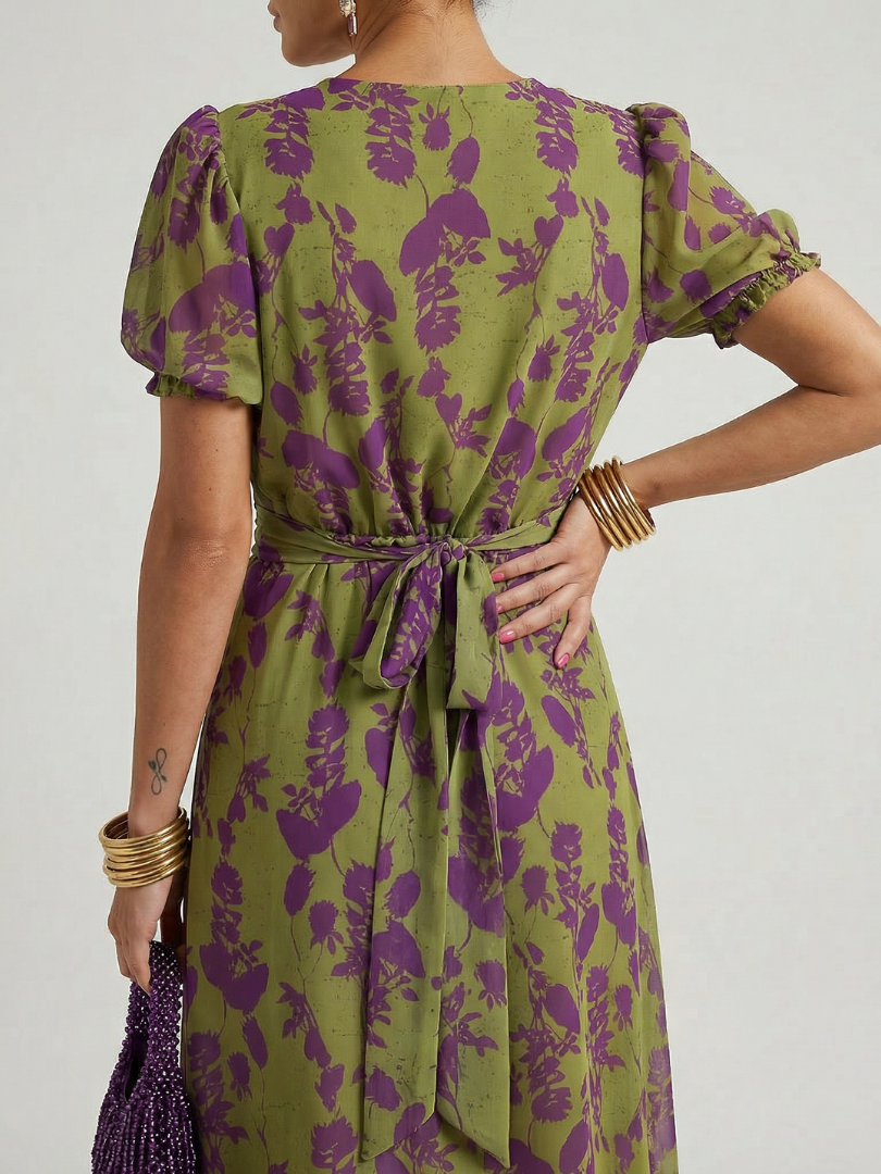 Serena | V-Neck Wrap Midi Dress 3