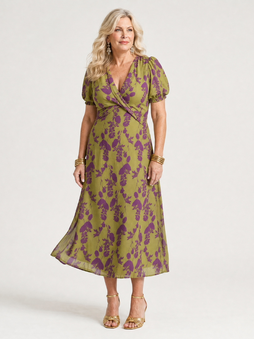 Serena | V-Neck Wrap Midi Dress 5