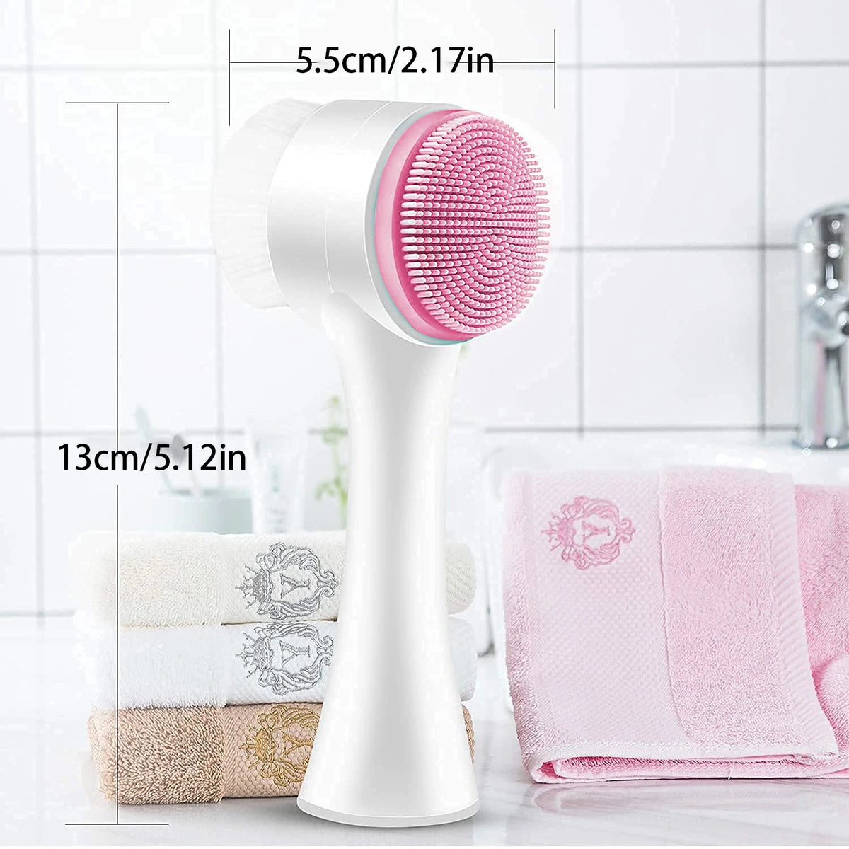 Silicone Facial Cleansing Brush | Double-Sided Scrubber for Deep Cleaning & Exfoliation 3
