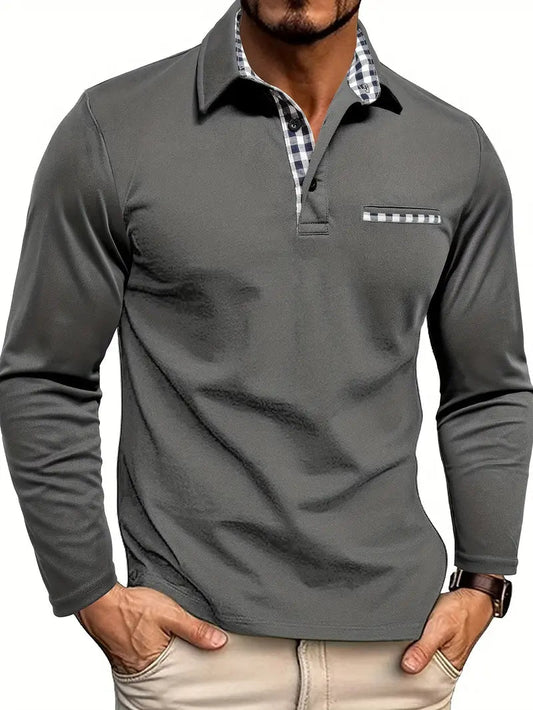 Simon | Slim Fit Long Sleeve Polo Shirt 0