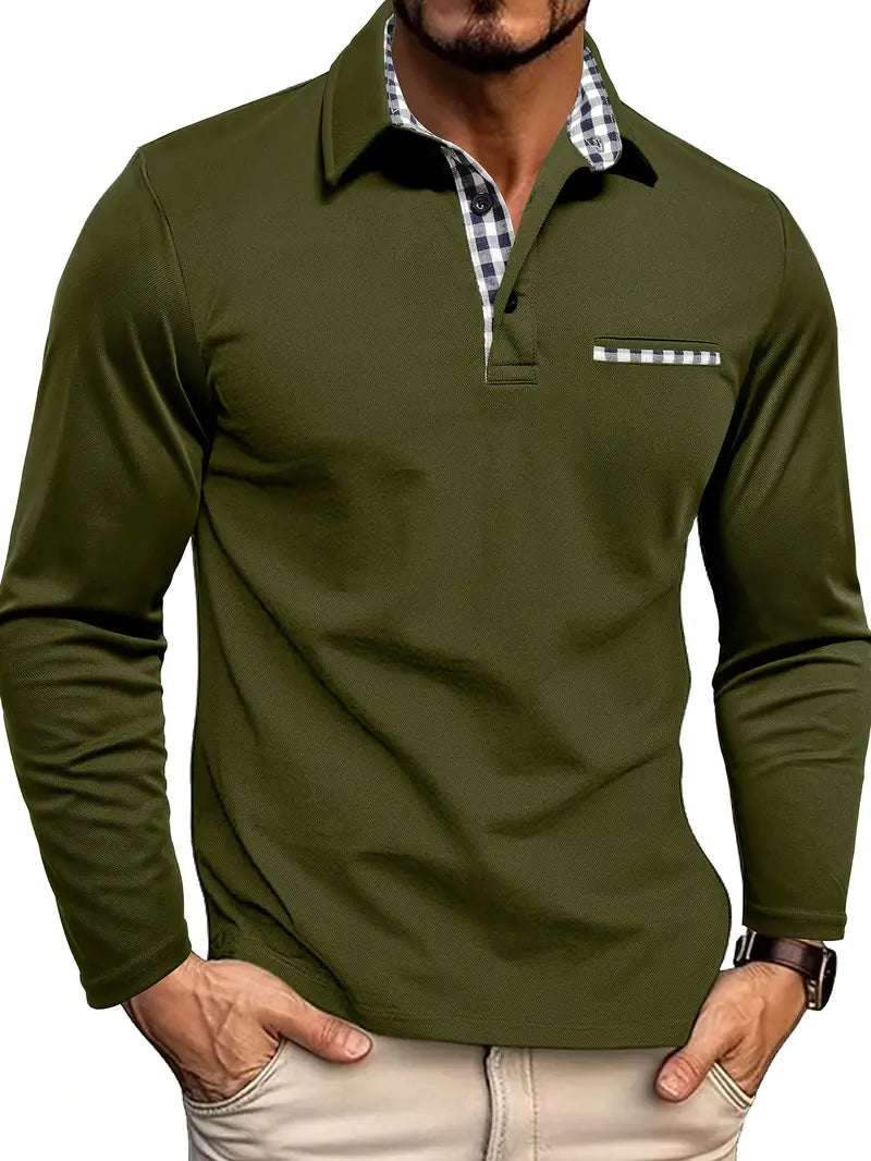 Simon | Slim Fit Long Sleeve Polo Shirt 2