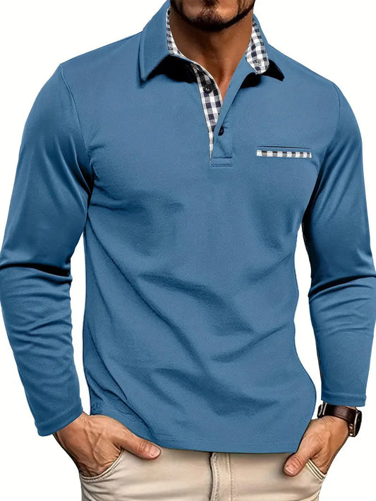 Simon | Slim Fit Long Sleeve Polo Shirt 3