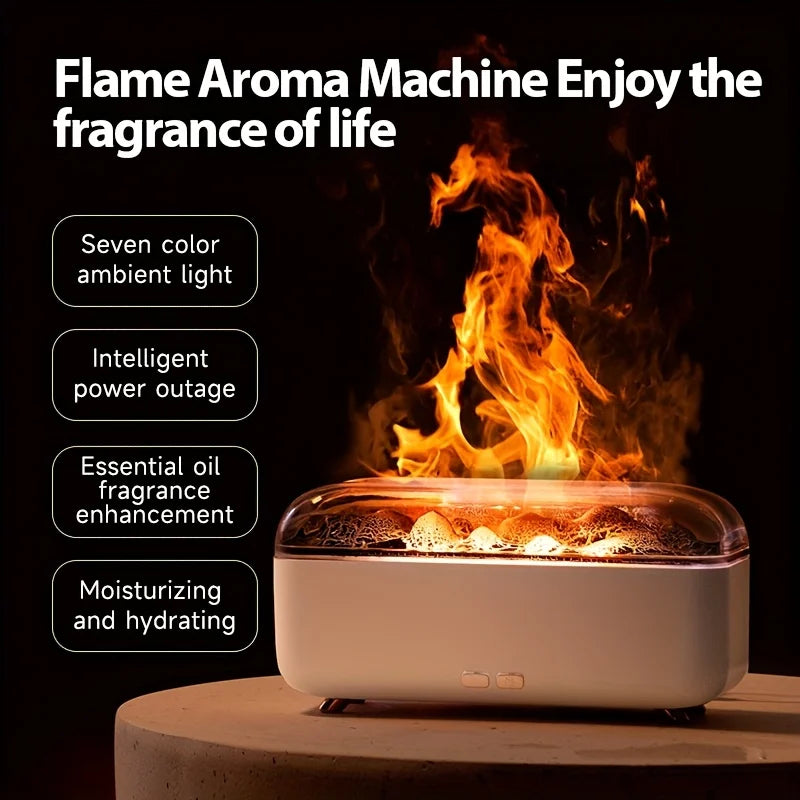 Simulated Flame Humidifier Three-Speed Timing Quiet Operation Is A Humidifier Suitable For Office/Bedroom/Living Room 0