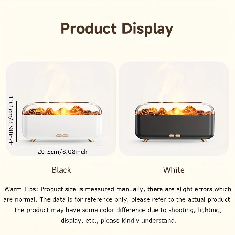 Simulated Flame Humidifier Three-Speed Timing Quiet Operation Is A Humidifier Suitable For Office/Bedroom/Living Room 1