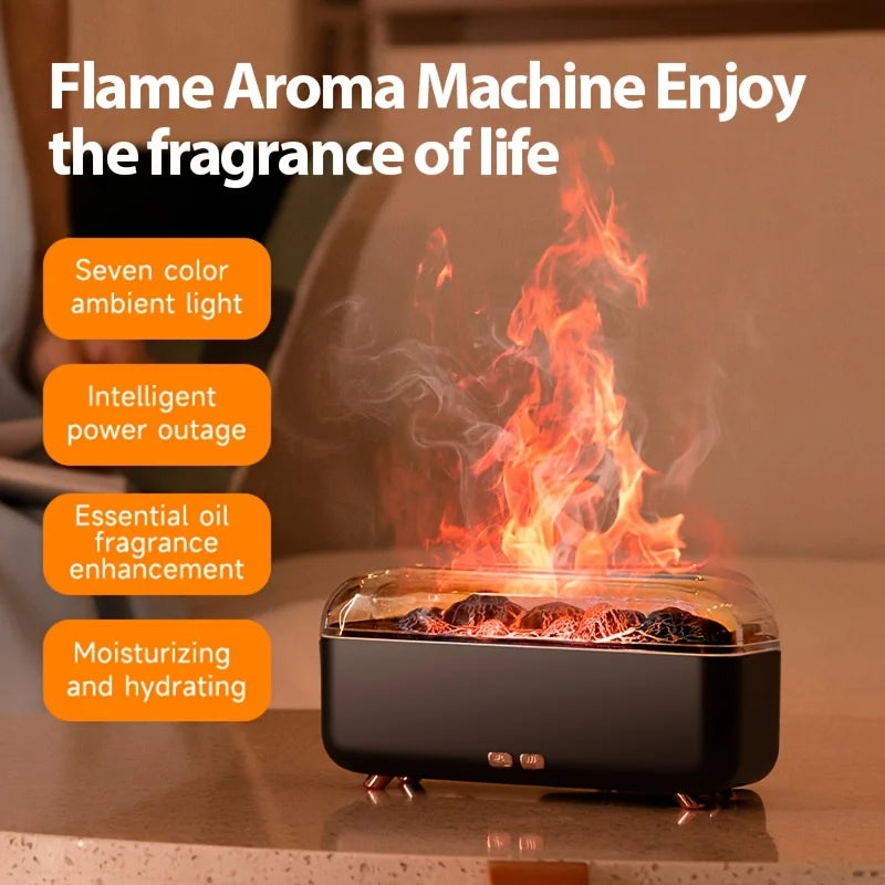 Simulated Flame Humidifier Three-Speed Timing Quiet Operation Is A Humidifier Suitable For Office/Bedroom/Living Room 2