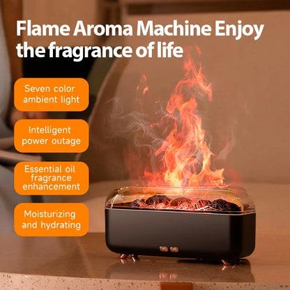 Simulated Flame Humidifier Three-Speed Timing Quiet Operation Is A Humidifier Suitable For Office/Bedroom/Living Room 2