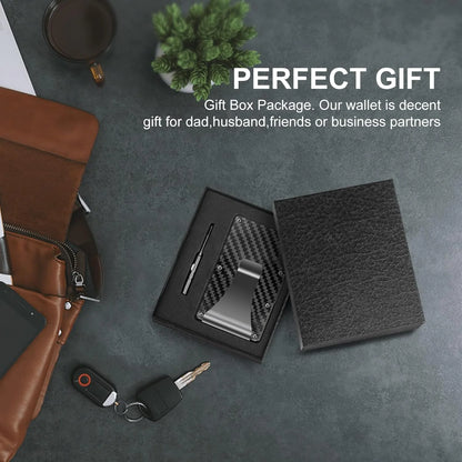 Slim RFID-Blocking Wallet made of Carbon Fibre with Money Clip - CarbonVault 7