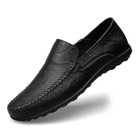 Slip-On Loafers with Perforated Upper and Moc Toe 0
