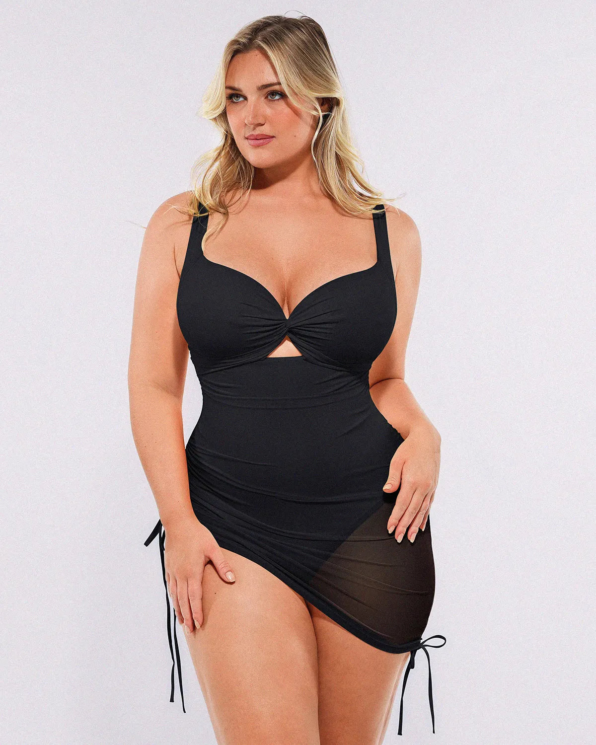 Smart Sculpt™ All-In-One Mesh Wrap Shaping Swimsuit 10
