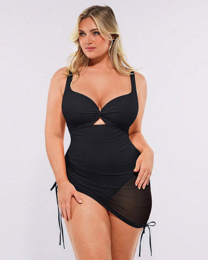 Smart Sculpt™ All-In-One Mesh Wrap Shaping Swimsuit 10