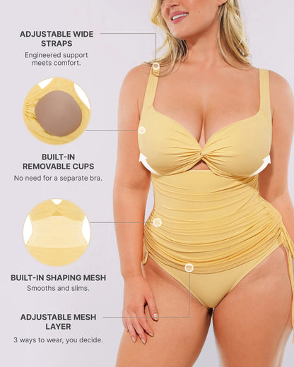 Smart Sculpt™ All-In-One Mesh Wrap Shaping Swimsuit 3