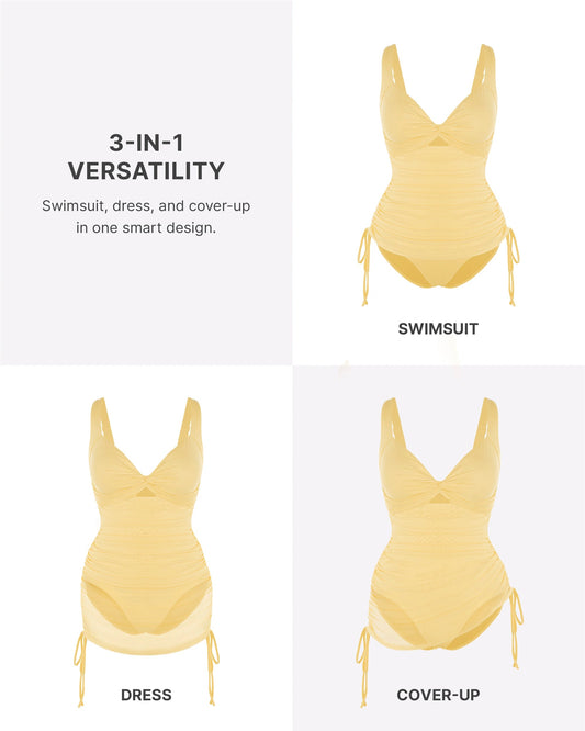 Smart Sculpt™ All-In-One Mesh Wrap Shaping Swimsuit 4