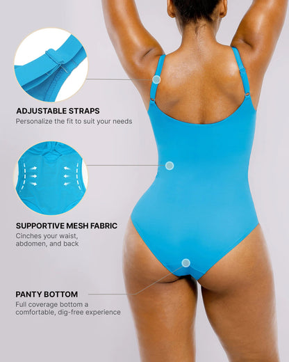 Smart Sculpt™ Ribbed Cutout-Front Shaping Swimsuit 3