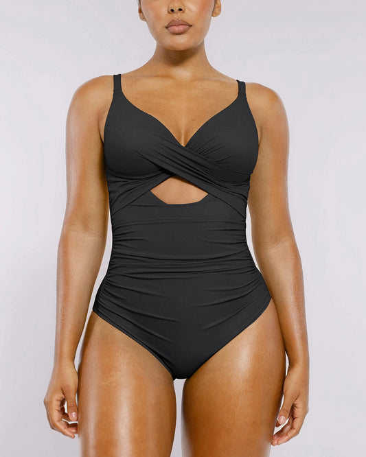 Smart Sculpt™ Ribbed Cutout-Front Shaping Swimsuit 8