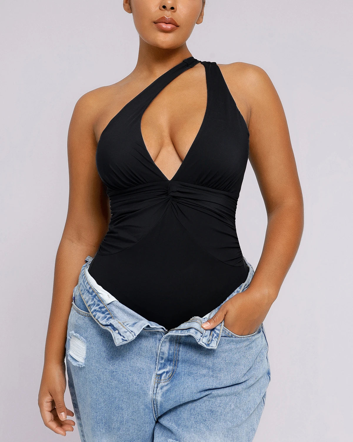 Smart Sculpt™ Ruched Twist-Front Shaping Swimsuit 7