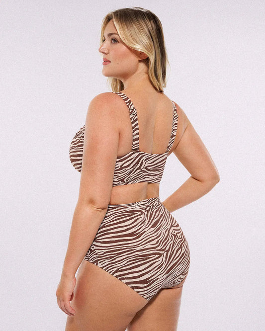 Smart Sculpt™ Ruched V-Neck Bikini Top & High-Waisted Bottom Set 4
