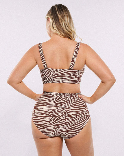 Smart Sculpt™ Ruched V-Neck Bikini Top & High-Waisted Bottom Set 6