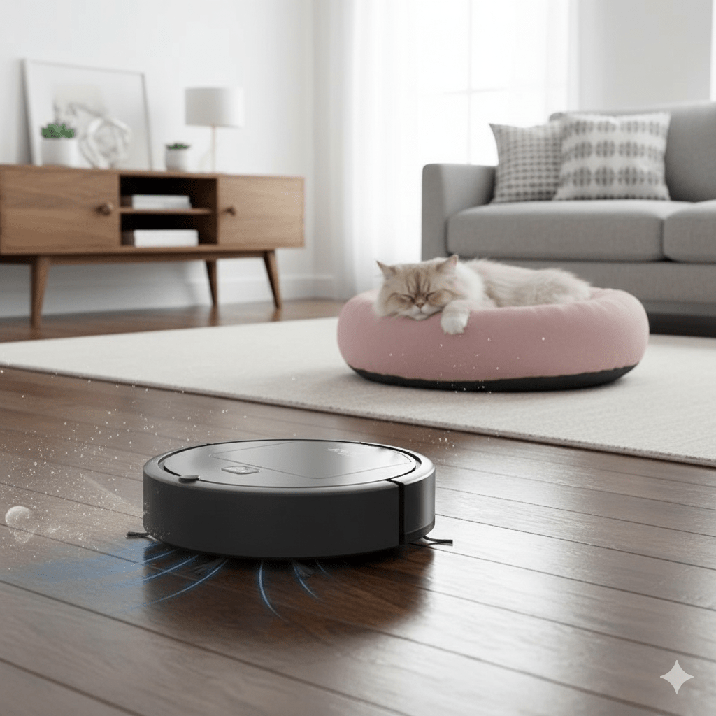 Smart robot vacuum cleaner with ultra-quiet cleaning and HEPA filtration 1