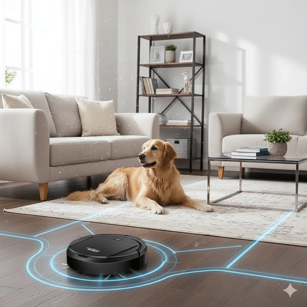 Smart robot vacuum cleaner with ultra-quiet cleaning and HEPA filtration 2