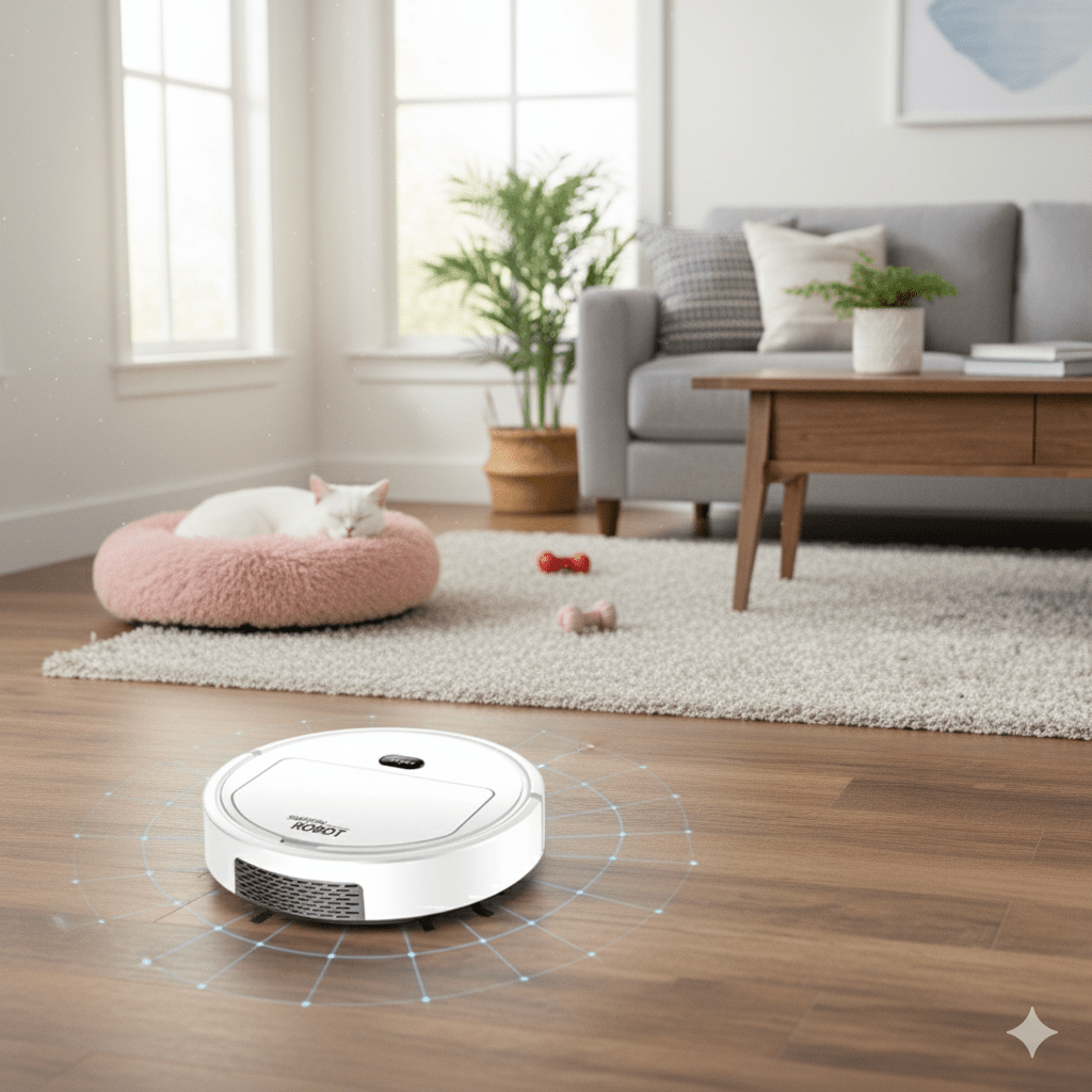 Smart robot vacuum cleaner with ultra-quiet cleaning and HEPA filtration 3