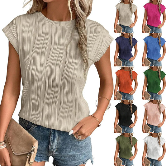 Solid Casual Loose Blouses For Women Fashion 2024 Summer Vintage Women's Oversized Shirts And Blouses Elegant Youth Female Tops 0